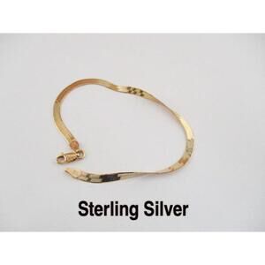 Gold over Sterling Silver 7.75" Bracelet USED